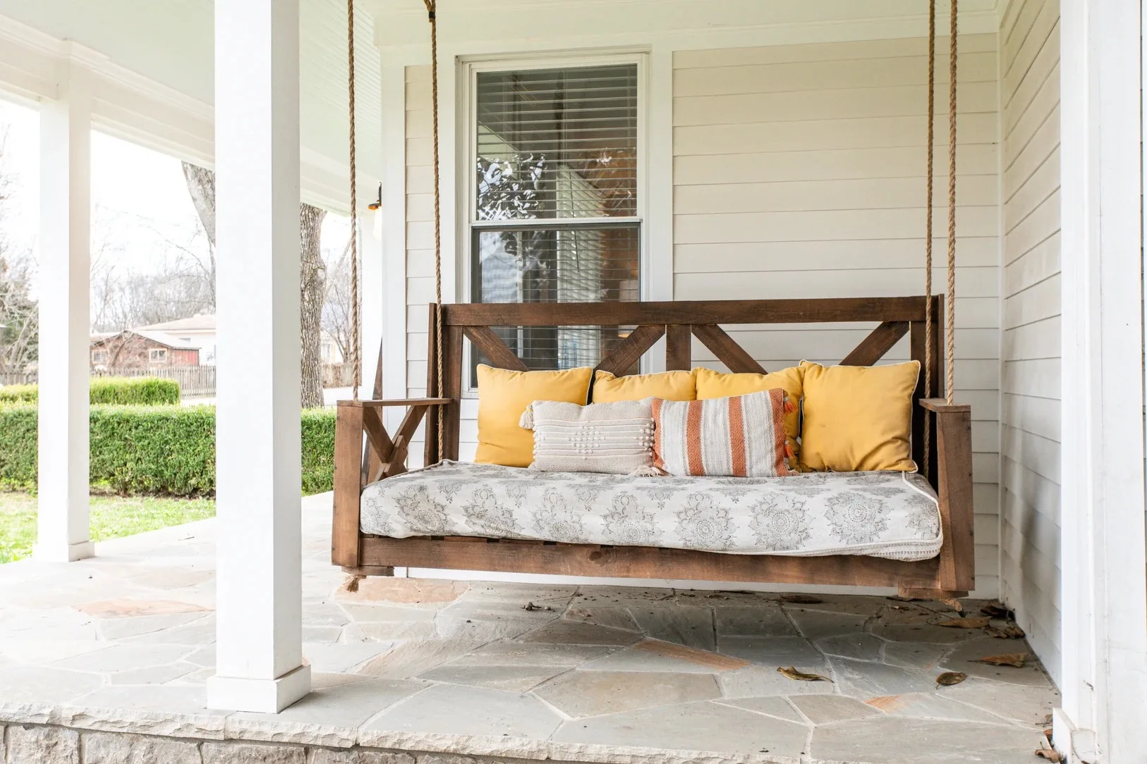 Front porch of a vacation rental in Franklin, Tennessee