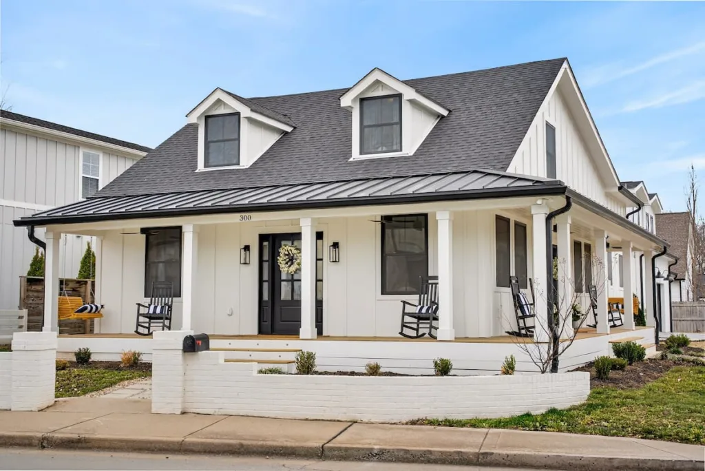 Open concept living and dining area in White Porch Retreat